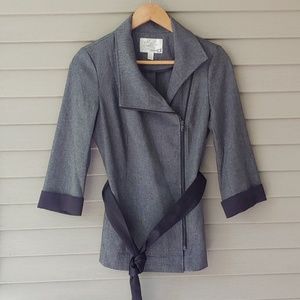 Asymmetrical 3/4 sleeve dress coat